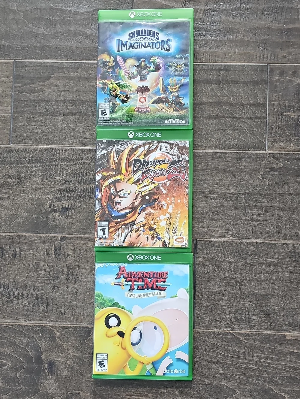 Skylanders Imaginators, Dragonball Z Fighter, Finn & Jake Investigations XBoxOne